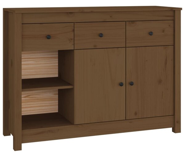 Komoda medovo-hnedá 100x35x74 cm masívne borovicové drevo