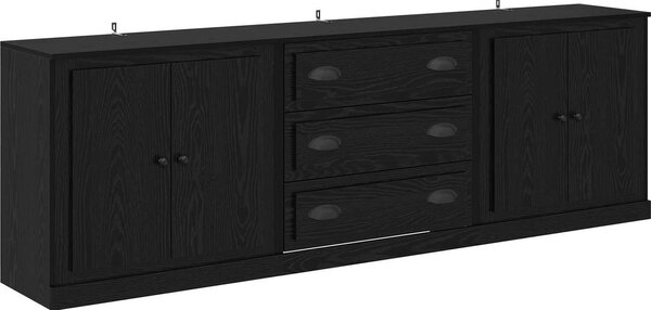 Komody 3 pcs Čierny dub 210 x 35,5 x 67,5 cm Kompozitné drevo