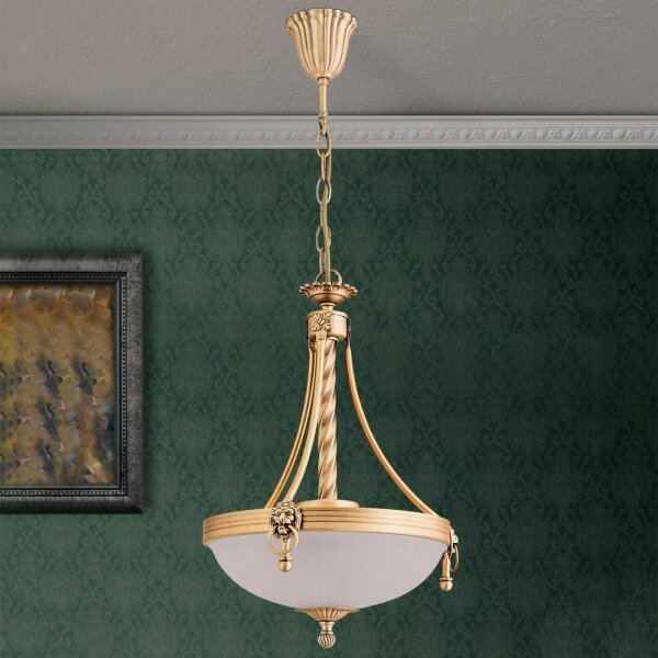 Orion HL 6-1611/3 - Luster na reťazi ROCCA 3xE27/60W/230V pr. 32 cm bronz/biela