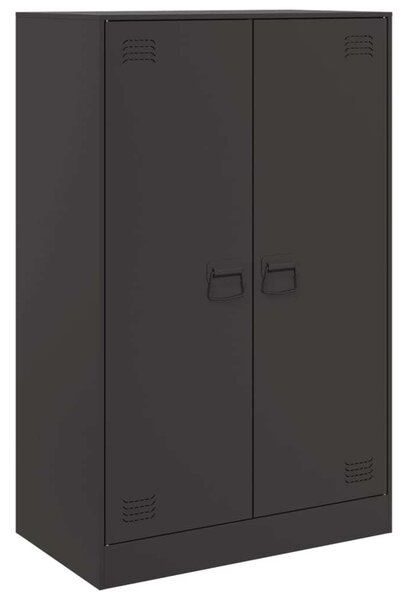 Komoda čierna 67x39x107 cm oceľová
