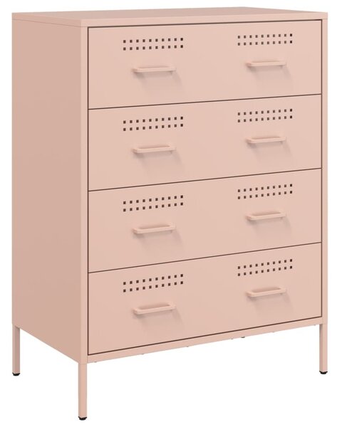 Komoda ružová 68x39x89 cm oceľ