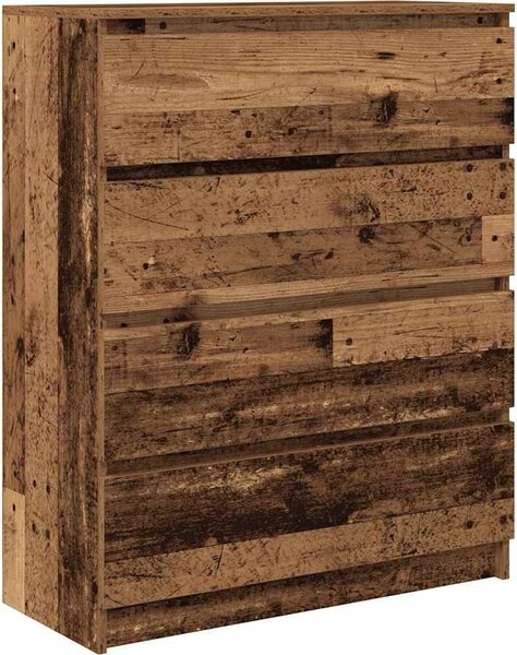 Komoda staré drevo 80x35x99 cm kompozitné drevo