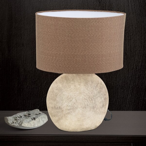 Orion LA 4-1193 - Stolná lampa ETHNO 1xE27/60W/230V keramika hnedá/béžová