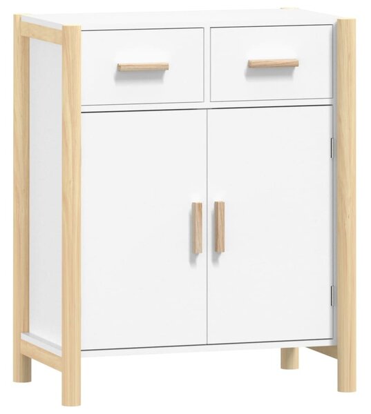 Komoda biela 62x38x75 cm spracované drevo
