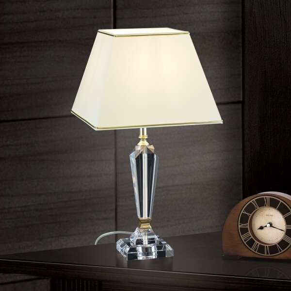 Orion LA 4-1201 - Krištáľová stolná lampa VERONIQUE 1xE27/60W/230V krémová/číra