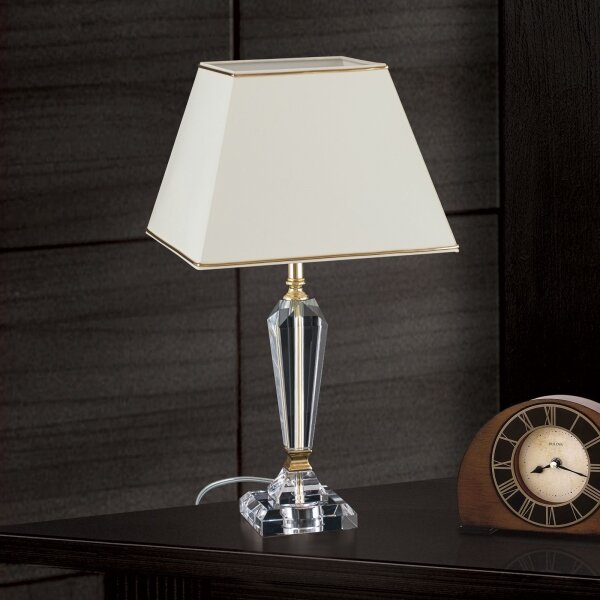 Orion LA 4-1201 - Krištáľová stolná lampa VERONIQUE 1xE27/60W/230V krémová/číra