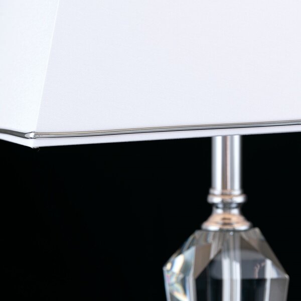 Orion LA 4-1201 - Krištáľová stolná lampa VERONIQUE 1xE27/60W/230V biela/číra