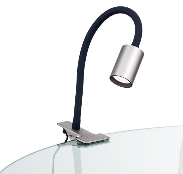 Orion Str 10-489- LED Flexibilná stolná lampa s klipom KURT LED/5W/230V strieborná