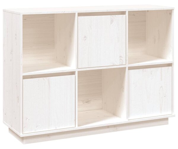 Komoda biela 110,5x35x80 cm borovicový masív