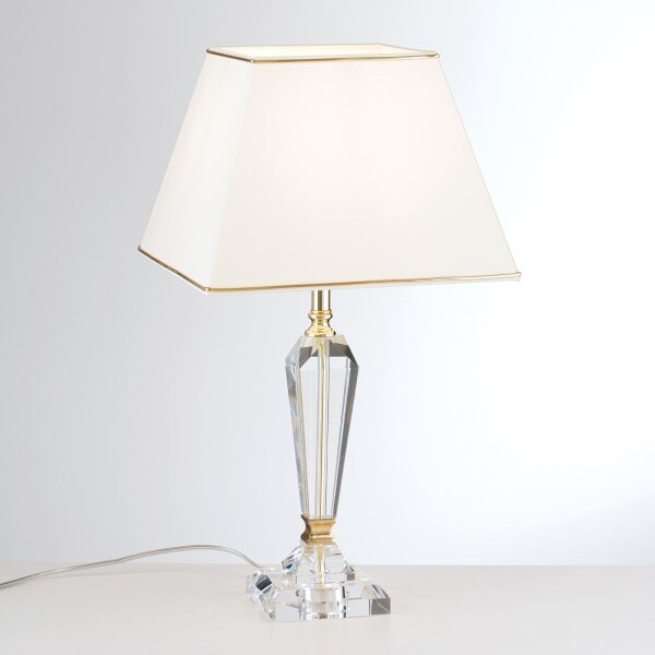 Orion LA 4-1201 - Krištáľová stolná lampa VERONIQUE 1xE27/60W/230V krémová/číra