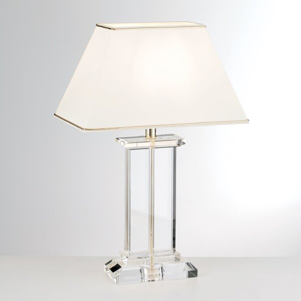 Orion LA 4-1202 - Krištáľová stolná lampa VERONIQUE 1xE27/60W/230V krémová/číra
