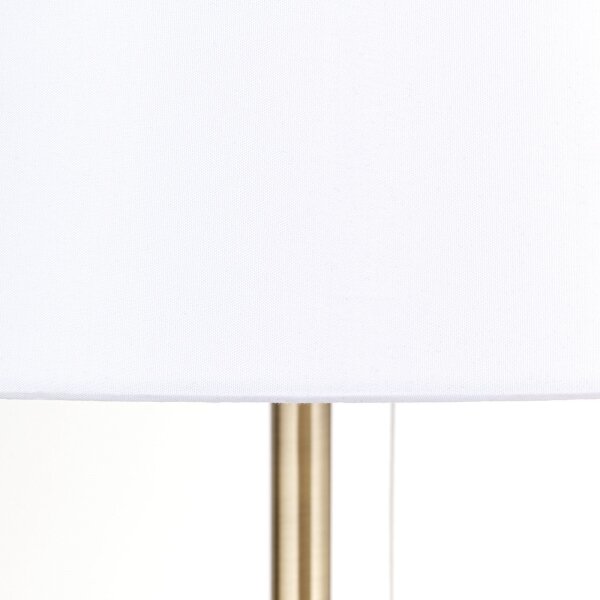 Orion LA 4-1205/1 - Stolná lampa s USB portom LUDWIG 1xE27/40W/230V biela/zlatá
