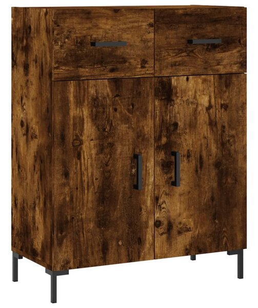 Komoda dymový dub 69,5x34x90 cm kompozitné drevo