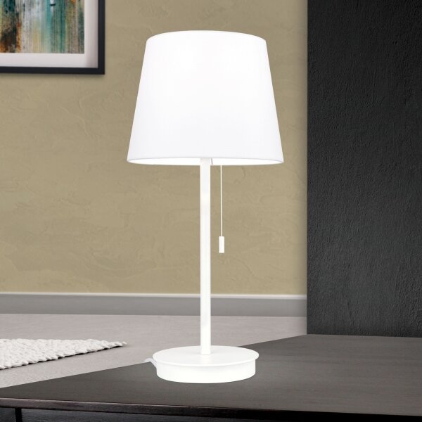 Orion LA 4-1205/1 - Stolná lampa s USB portom LUDWIG 1xE27/40W/230V biela