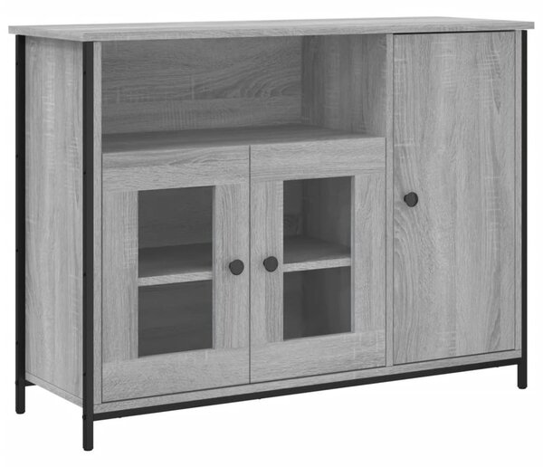Komoda sivá sonoma 100x35x75 cm kompozitné drevo