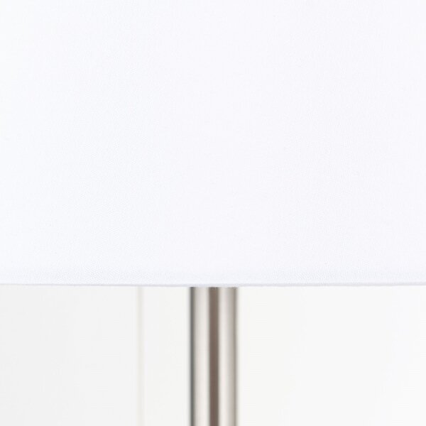 Orion LA 4-1205/1 - Stolná lampa s USB portom LUDWIG 1xE27/40W/230V biela/chróm