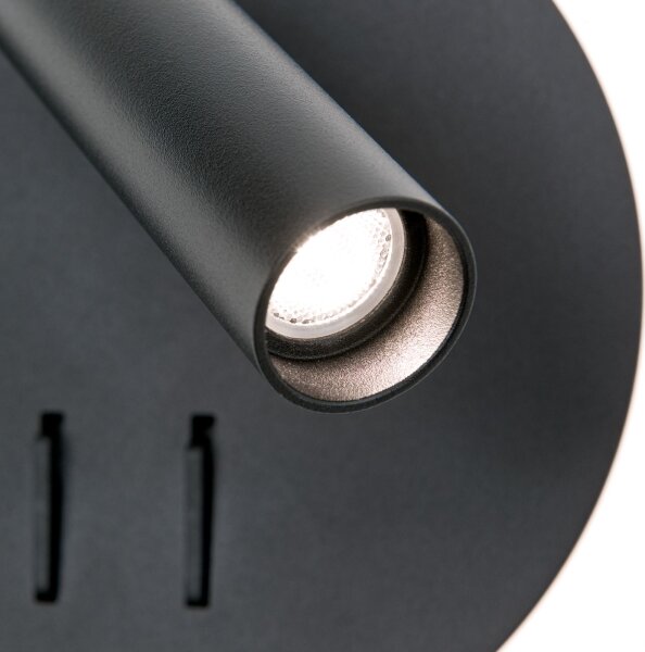 Orion WA 2-1467 - LED Nástenné bodové svietidlo LENNY LED/6W/230V + LED/3W čierna