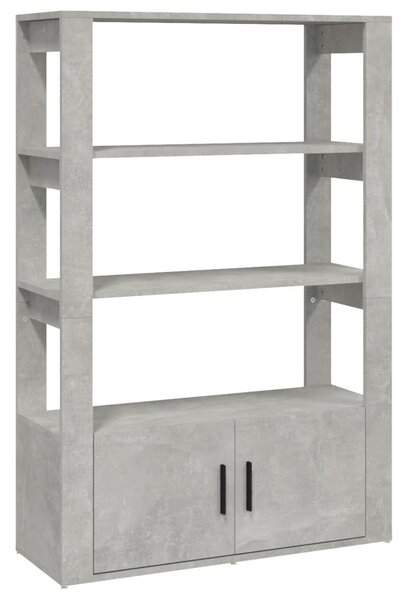 Komoda betónovo sivá 80x30x119,5 cm spracované drevo