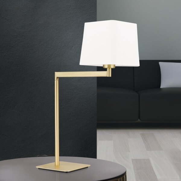 Orion LA 4-1209/1 - Stolná lampa CARLTON 1xE27/40W/230V biela/zlatá