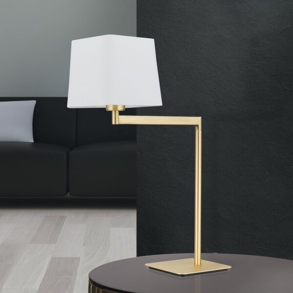 Orion LA 4-1209/1 - Stolná lampa CARLTON 1xE27/40W/230V biela/zlatá