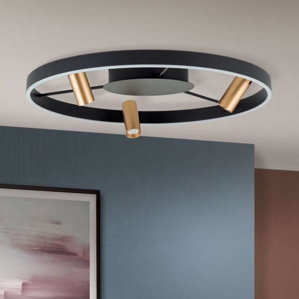 Orion DL 7-686/3-LED Stmievateľné stropné svietidlo BERLIN LED/50W/230V čierna/zlatá
