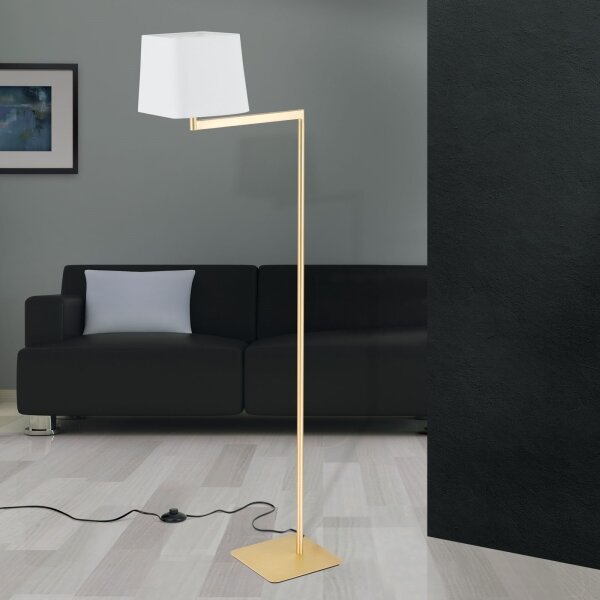 Orion Stl 12-1187/1 - Stojacia lampa CARLTON 1xE27/40W/230V biela/zlatá