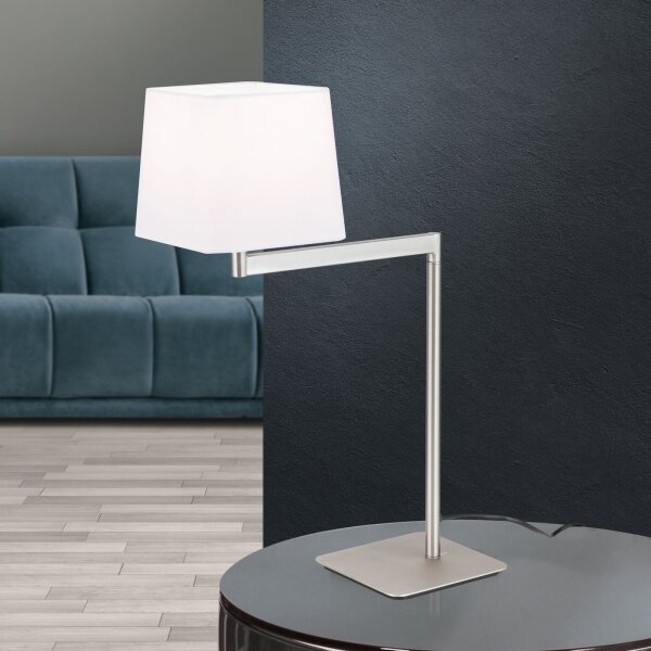 Orion LA 4-1209/1 - Stolná lampa CARLTON 1xE27/40W/230V biela/matný chróm