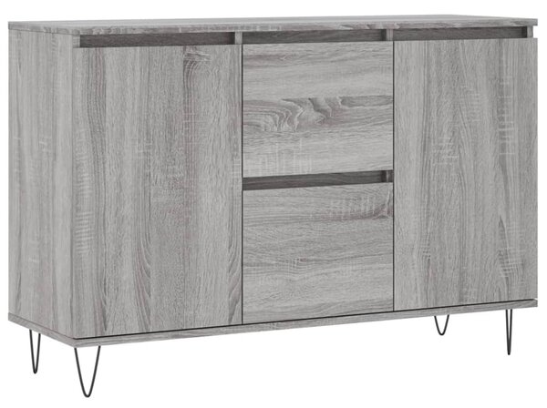 Komoda sivý dub sonoma 101,5x35x70 cm kompozitné drevo