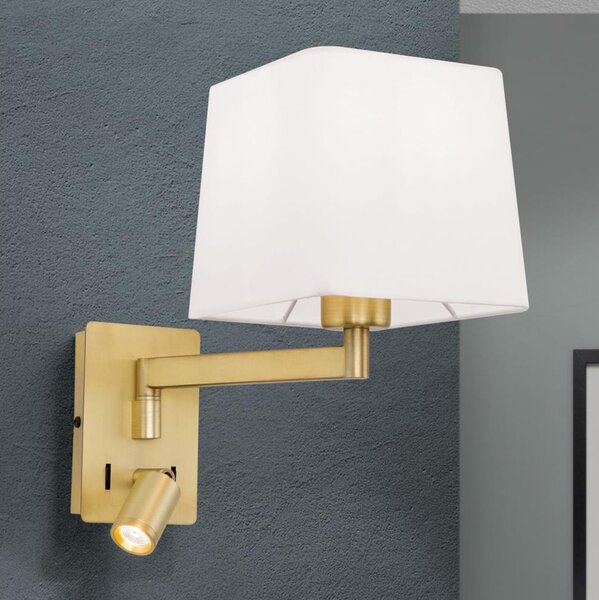 Orion WA 2-1469/1- LED Nástenná lampa CARLTON 1xE27/40W/230V + LED/3W biela/zlatá