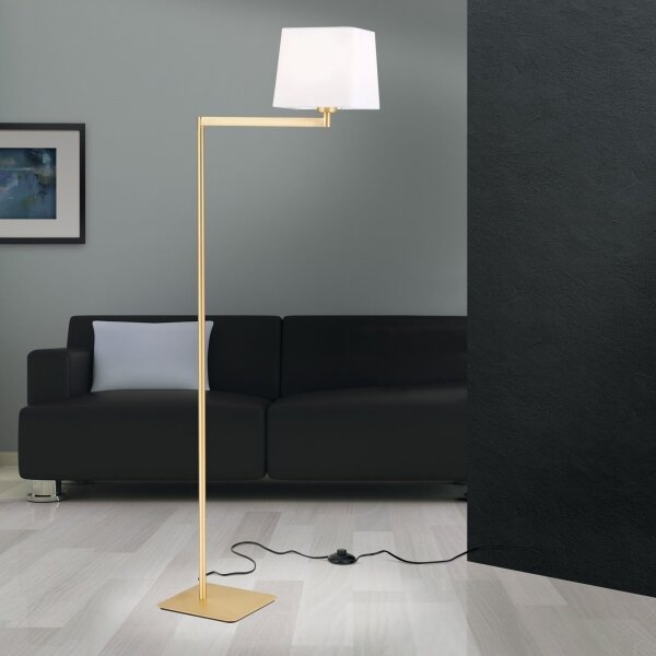 Orion Stl 12-1187/1 - Stojacia lampa CARLTON 1xE27/40W/230V biela/zlatá
