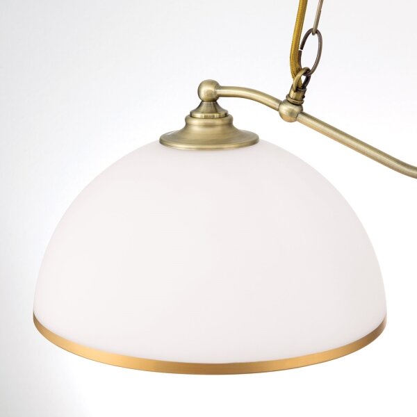 Orion HL 6-1810/2 - Luster na reťazi OLD LAMP 2xE27/40W/230V biela/mosadz