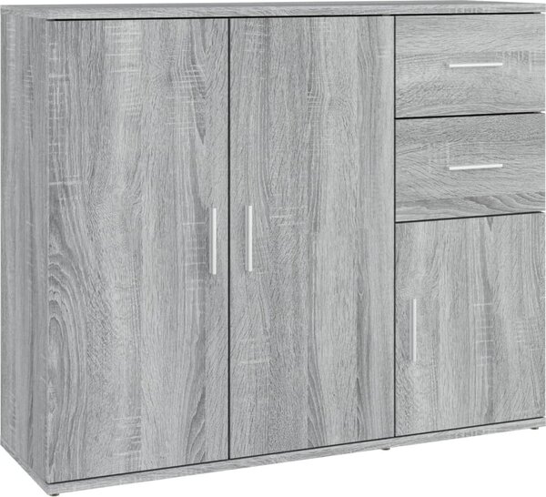 Komoda sivá sonoma 91x29,5x75 cm spracované drevo