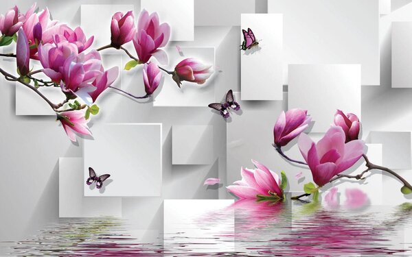 Magnetická rohož na maskovanie radiátorov 3D Flower 60x100cm