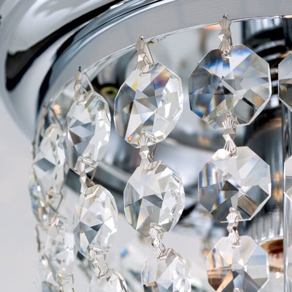 Orion DLU 1840/26-Krištáľové str. svietidlo PLAFOND 1xE27/40W/230V pr.26 cm chróm