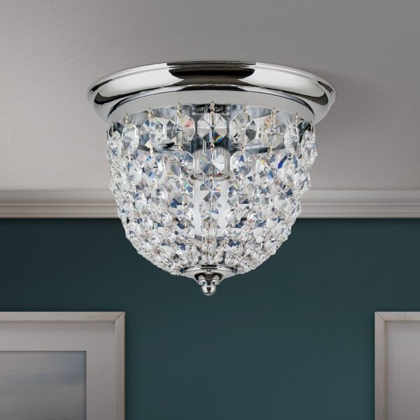 Orion DLU 1840/26-Krištáľové str. svietidlo PLAFOND 1xE27/40W/230V pr.26 cm chróm