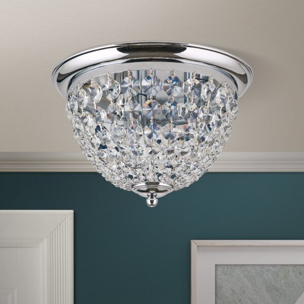 Orion DLU 1840/35-Krištáľové str. svietidlo PLAFOND 3xE27/40W/230V pr.35 cm chróm