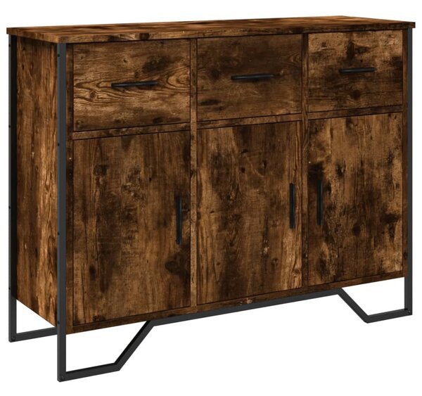 Komoda dymový dub 97x32,5x74,5 cm kompozitné drevo
