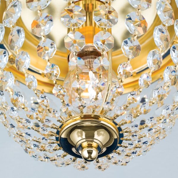 Orion DLU 1840/26-Krištáľové str. svietidlo PLAFOND 1xE27/40W/230V pr.26 cm zlatá