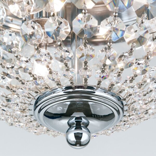 Orion DLU 1840/35-Krištáľové str. svietidlo PLAFOND 3xE27/40W/230V pr.35 cm chróm