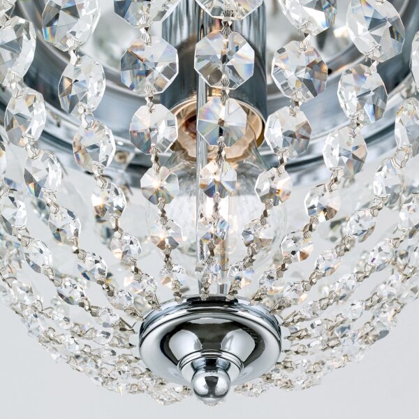 Orion DLU 1840/26-Krištáľové str. svietidlo PLAFOND 1xE27/40W/230V pr.26 cm chróm