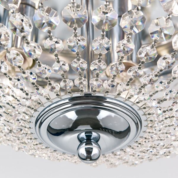 Orion DLU 1840/47-Krištáľové str. svietidlo PLAFOND 6xE27/40W/230V pr.47 cm chróm