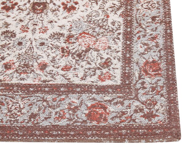 Koberec viacfarebný bavlna polyester 80 x 150 cm kvetovaný vzor tradičný vintage bytový doplnok