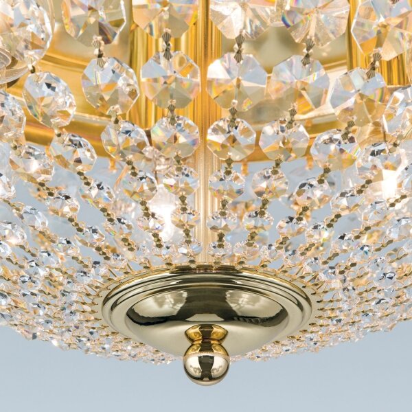 Orion DLU 1840/47-Krištáľové str. svietidlo PLAFOND 6xE27/40W/230V pr.47 cm zlatá