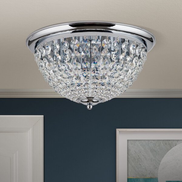 Orion DLU 1840/47-Krištáľové str. svietidlo PLAFOND 6xE27/40W/230V pr.47 cm chróm