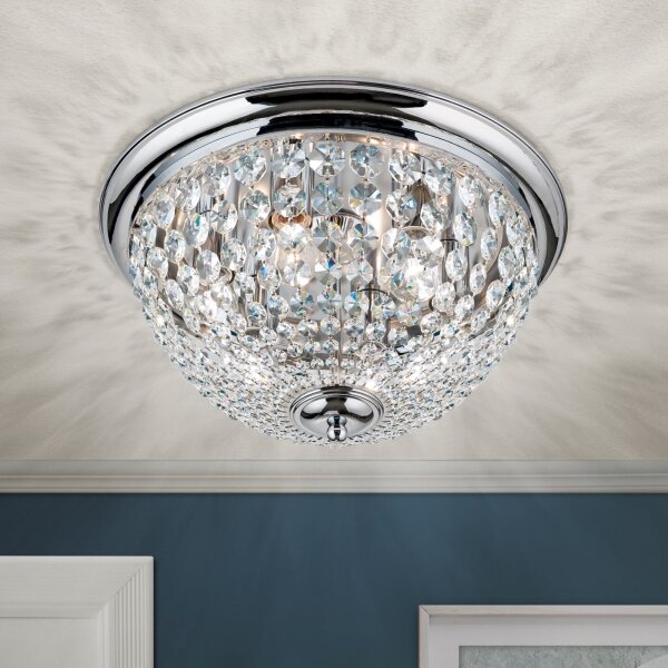 Orion DLU 1840/47-Krištáľové str. svietidlo PLAFOND 6xE27/40W/230V pr.47 cm chróm