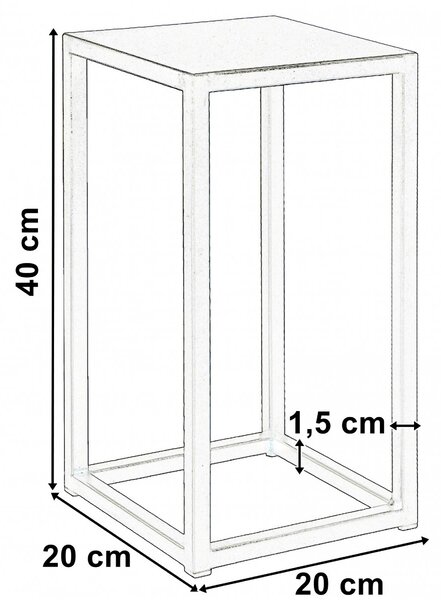 TZB Stojan na kvety Piatto 40 cm čierny