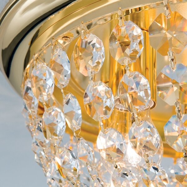Orion DLU 1840/47-Krištáľové str. svietidlo PLAFOND 6xE27/40W/230V pr.47 cm zlatá