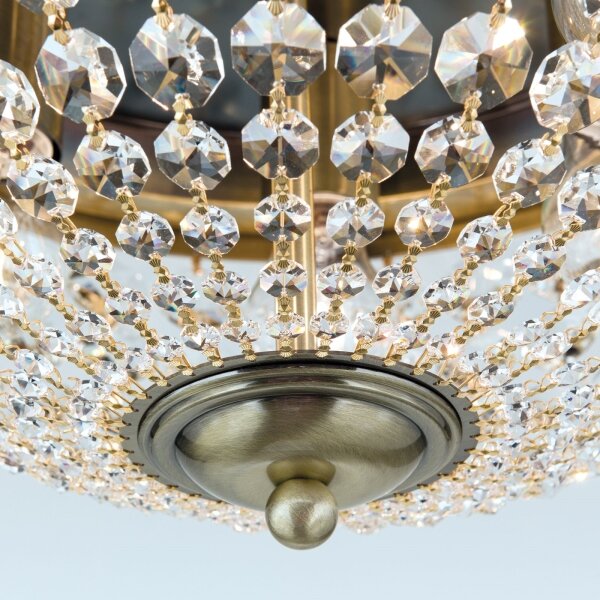 Orion DLU 1840/47-Krištáľové str. svietidlo PLAFOND 6xE27/40W/230V pr.47 cm bronz