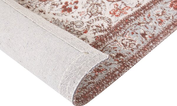 Koberec viacfarebný bavlna polyester 80 x 150 cm kvetovaný vzor tradičný vintage bytový doplnok