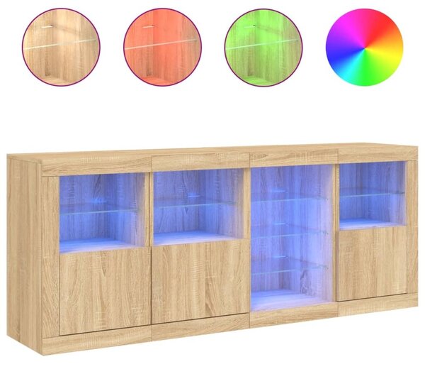 Komoda s LED svetlami dub sonoma 164x37x67 cm